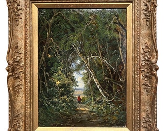 Edmond J. Niemann, Oil on Panel Painting - "Through the Glade"