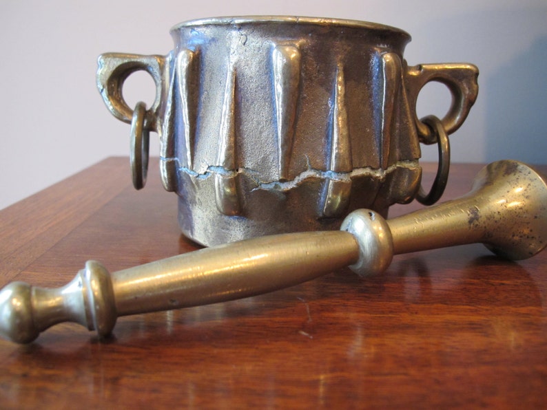 15th Century Bronze Spanish Mortar and Pestle Etsy