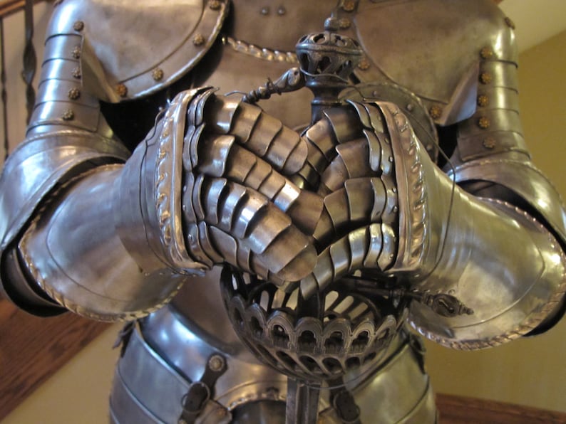 Suit of Armor in 16th Century Style With Authentic Cuphilt Rapier