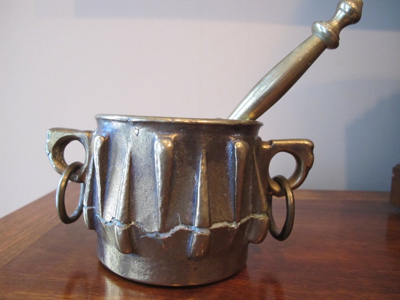 15th Century Bronze Spanish Mortar and Pestle Etsy