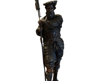 Bronze Sculpture of a Landsknecht Soldier Stamped "Tiffany and Co" 28" Tall