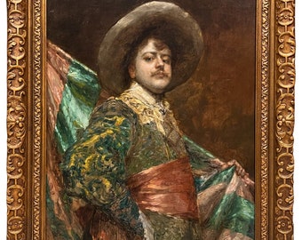 Leon Duluard, óleo sobre tabla, El abanderado