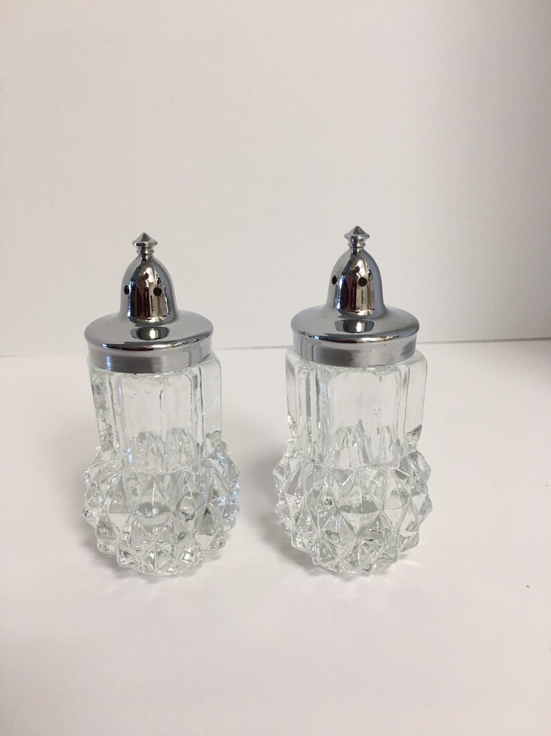 Crystal Diamond Cut Salt Pepper Shaker Etsy