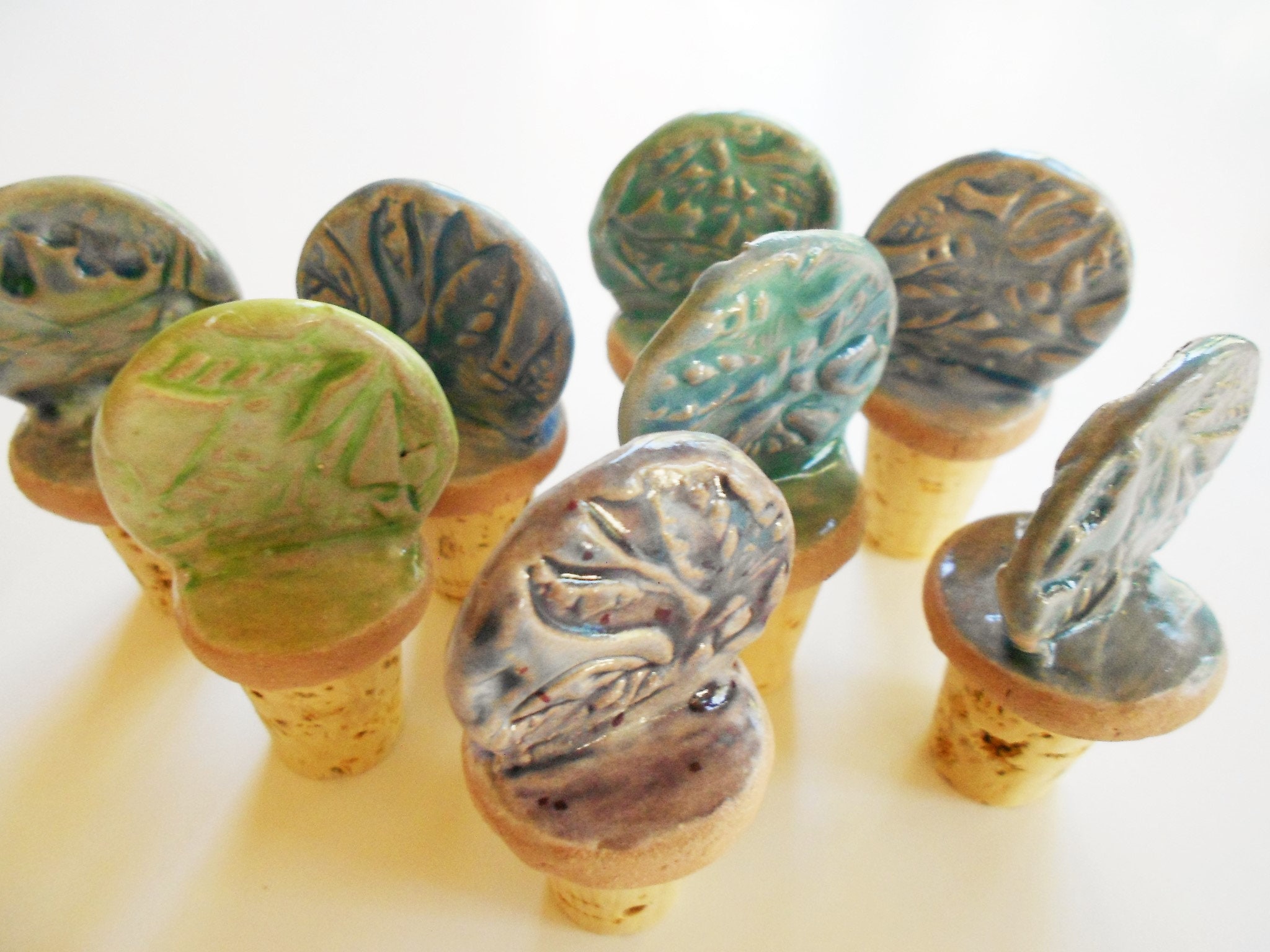 Wine stopper pottery embossed ceramic wine cork bottle stopper Etsy 日本