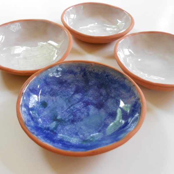 Small pottery bowl clay mask mixing bowl ceramic oil dipping bowl cosmetic dish handmade facial mask bowl ring dish teacher or hostess gift