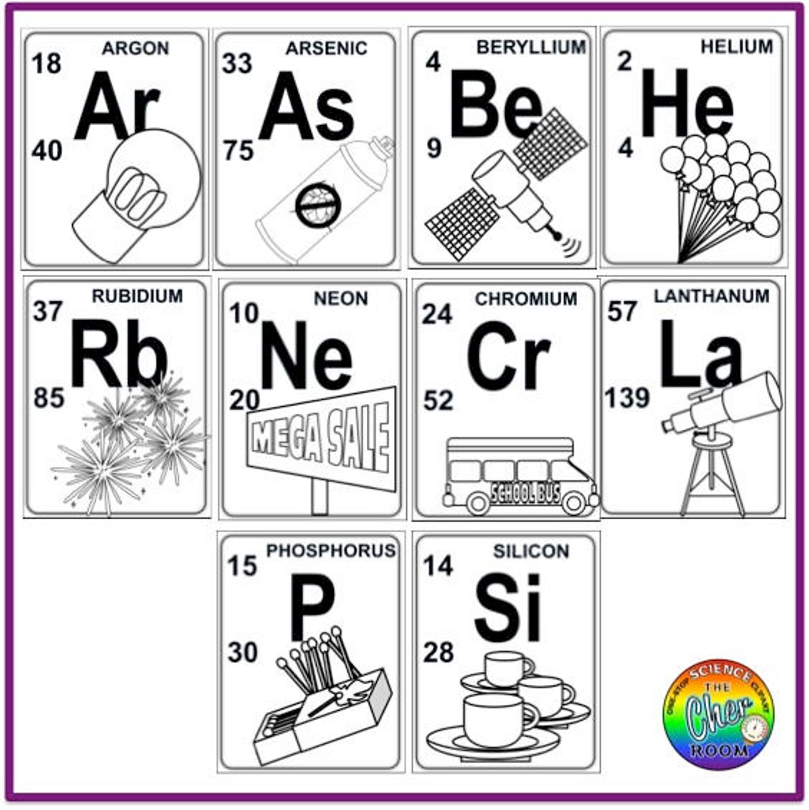 Periodic Table Printable and Clipart - Etsy
