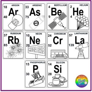 Periodic Table Printable and Clipart - Etsy