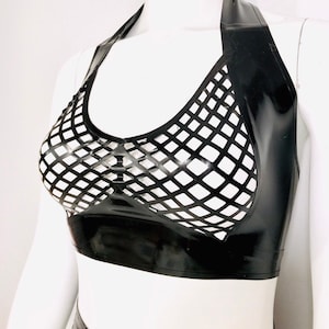 Latex Rhombilicious Halter Bra