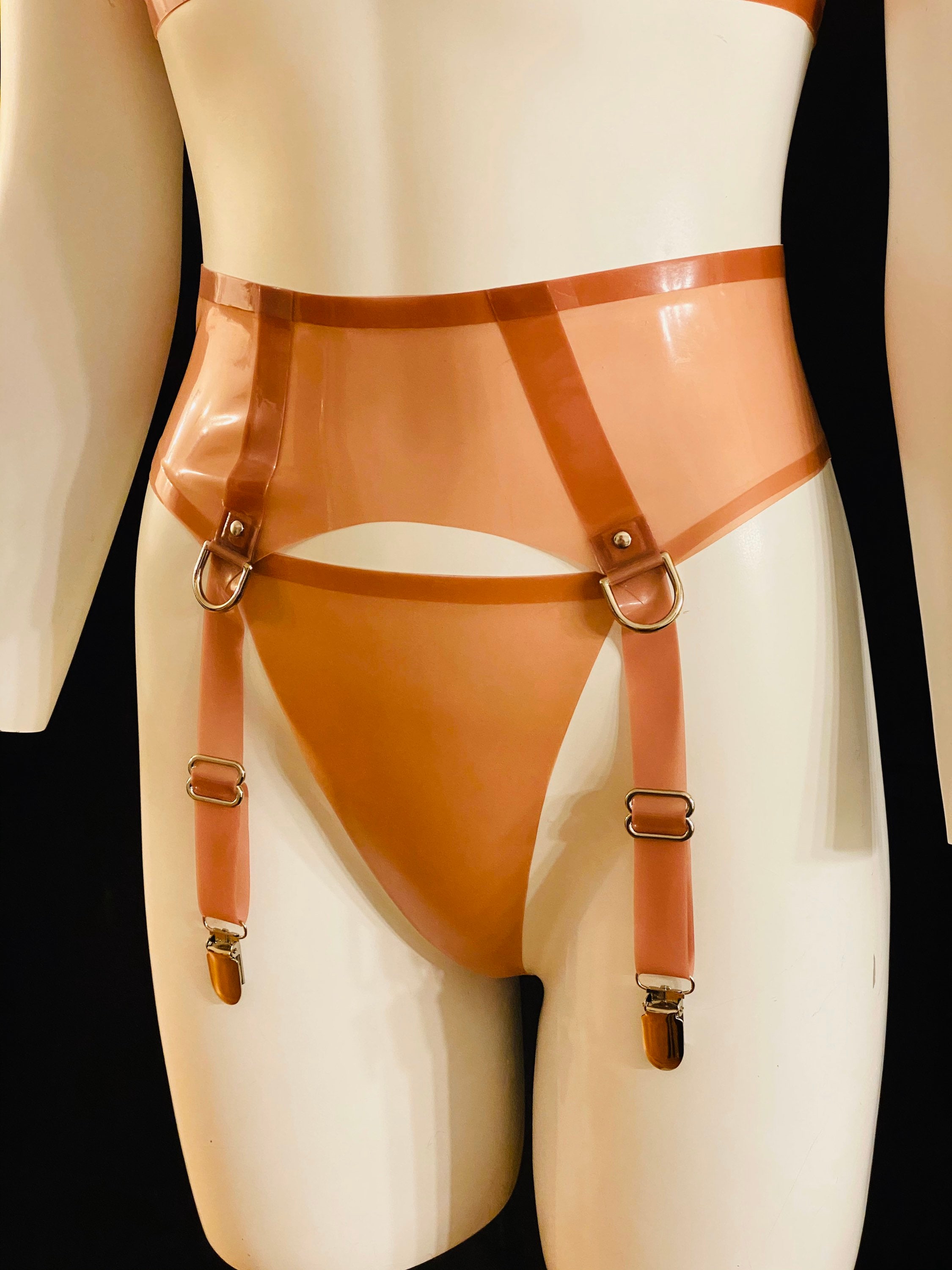 Latex Drings Garter Belt Etsy