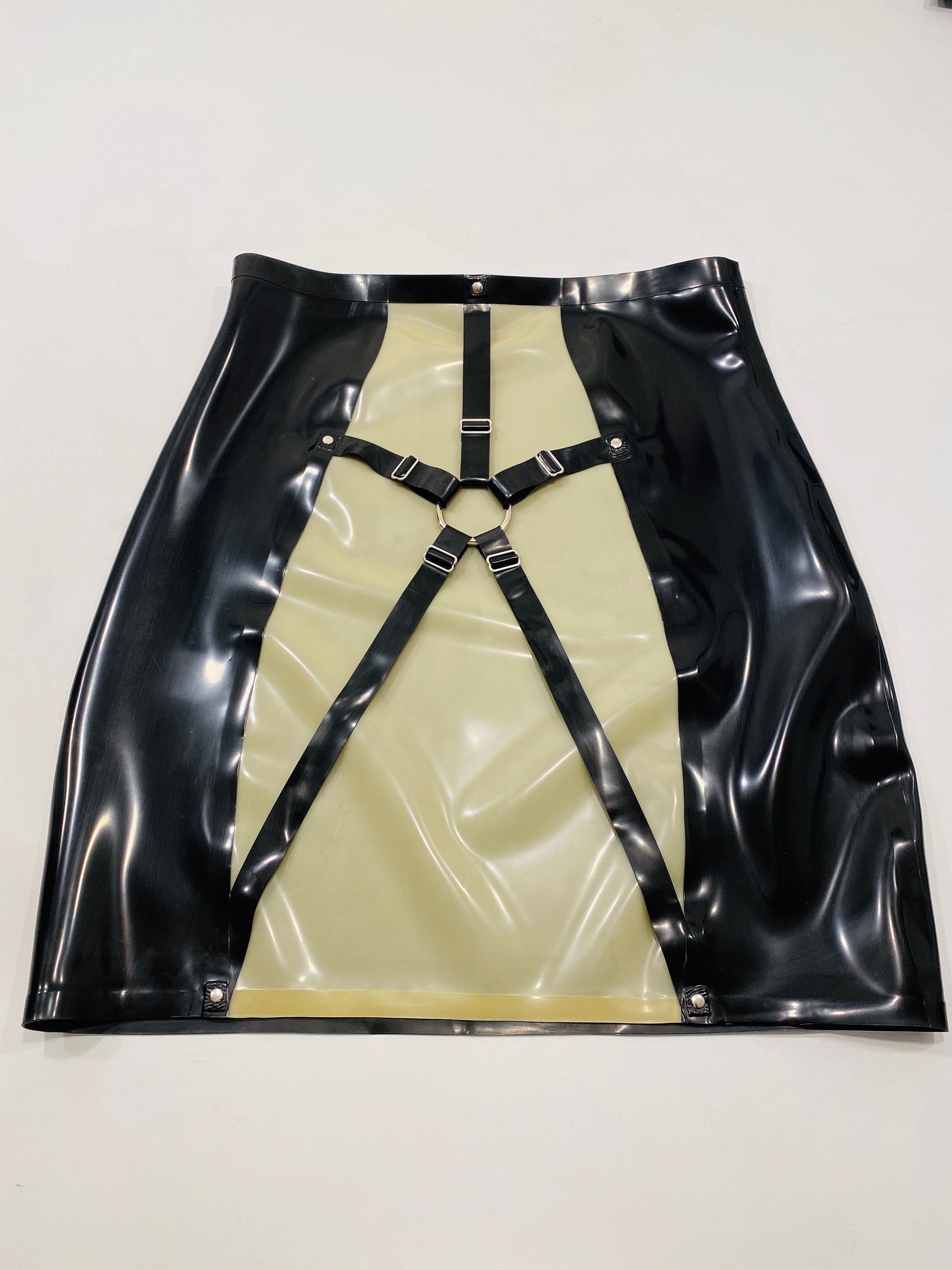 Latex Clothing Black Knee Length Leggings in Black or Any Other Plain  Colors. 