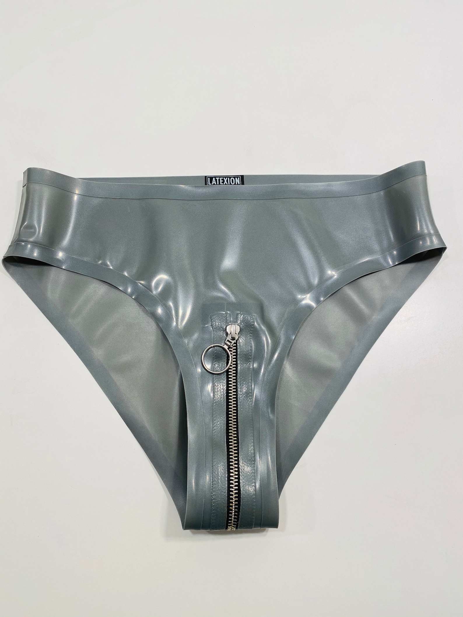 Latex Low Zipper Panties Etsy