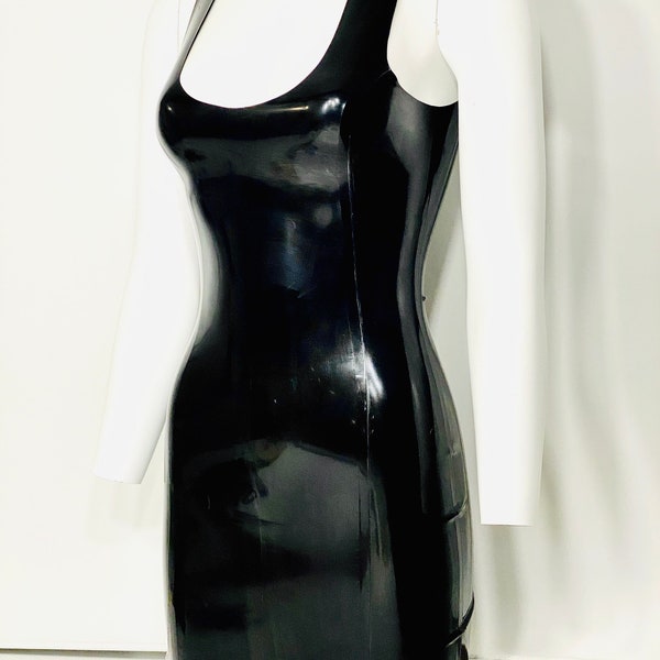 Latex mini tank dress