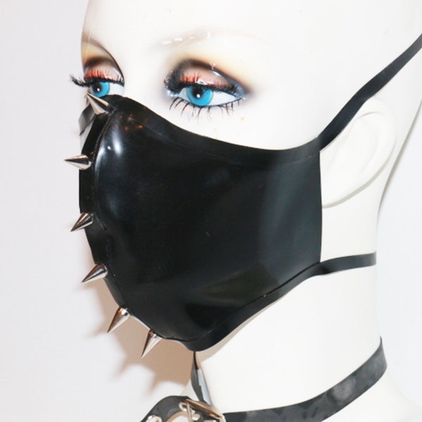 Latex Muzzle Face Mask w/ Spikes