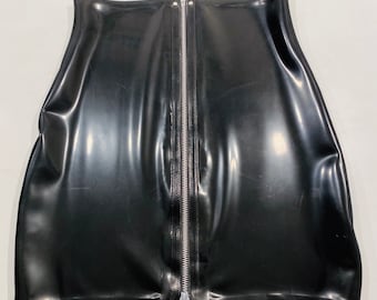 Latex Mini Skirt w/ front zipper