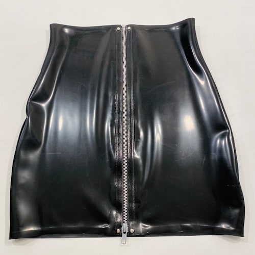 Latex Mini Skirt w/ front zipper