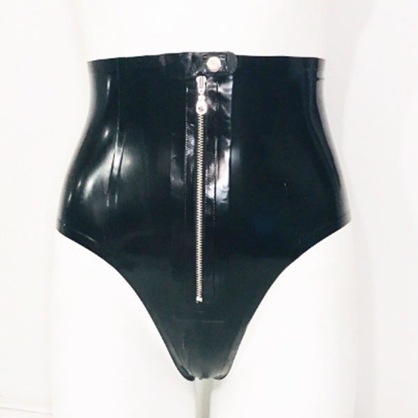 Latex Zipper Hotpants