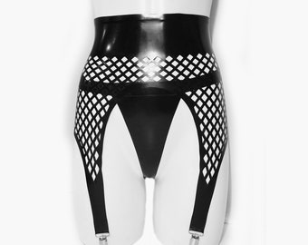 Latex Rhombilicious garter belt