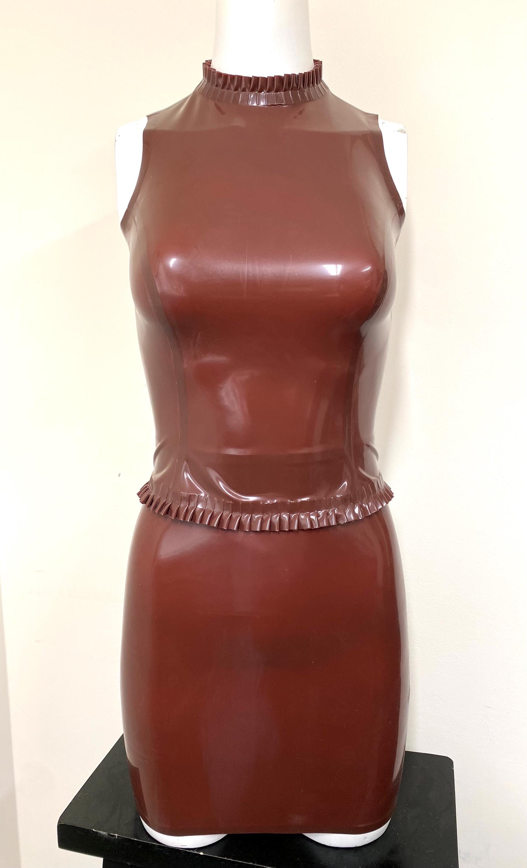 latex dress brown Valery Latex Dress (Gold)