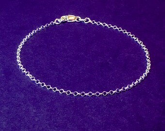 Sterling Silver Anklet, Rolo Chain Anklet, Anklets for Women, Ankle Bracelets for Women, Dainty Anklet, Petite Anklet, Chain Ankle Bracelet