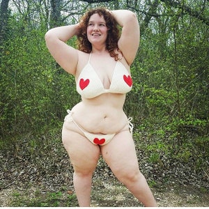 crochet Queen of Hearts bikini set -100% cotton