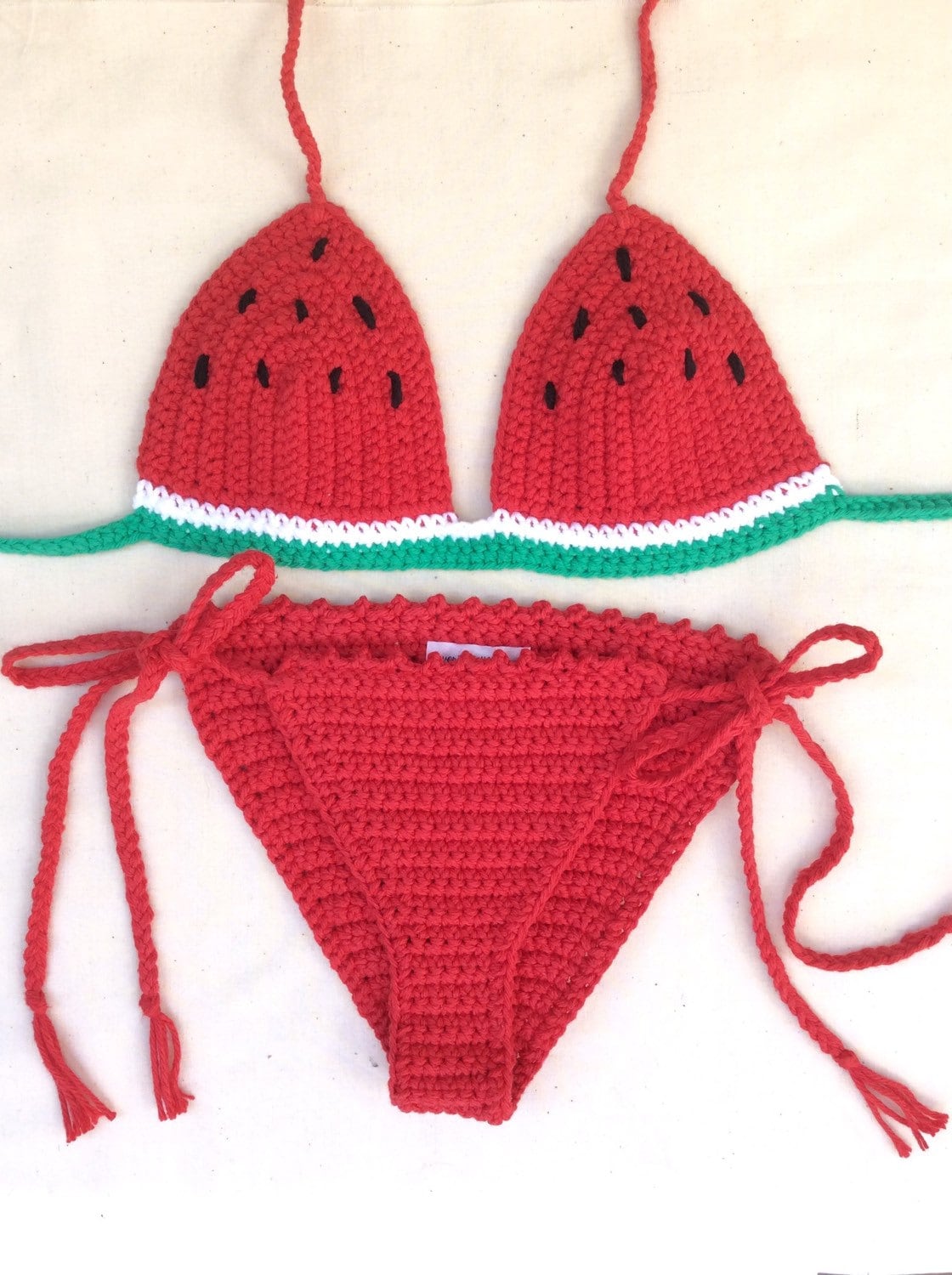 Sale Watermelon Crochet Boho Bikini Set Ixy Bottoms