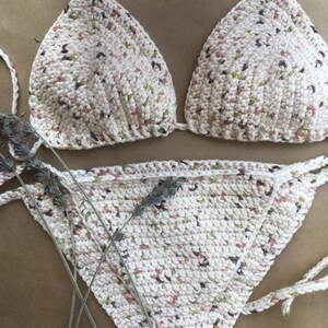 SALE Bohemian crochet bikini set simple basics 100% cotton | Etsy