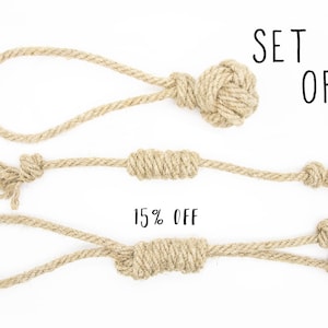 Hemp Rope Dog Toys Bundle Organic Dog Toys for Small Dogs Rope Ball Tug of War Toy Small Breeds Dog Toy Gift for Tiny Dogs