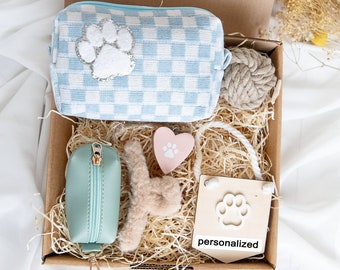Geschenkbox für Hundemama, personalisiertes Hundegeschenk für Besitzer, neuer Welpe, Geschenkkorb, Willkommensgeschenk für Hundebesitzer, Welpenparty, Geschenkset für Hundemutter, süß
