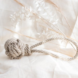 Rope Dog Toy Rope Natural Rope Ball for Dog Toy Durable Monkey Fist Knot Ball Dog Toy Hemp Rope Monkeyfist Dog Toy Tough Heavy Chewer Dog