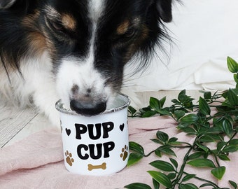 Pup Cup Hundetasse Hundemama Geschenk Haustier Geschenk Hundetasse Pfotenabdruck Hundezubehör Geschenk Neuer Hundebesitzer Welpenpartygeschenk Hundegeburtstag Geschenk Haustier-Geburtstagsfeier Hund