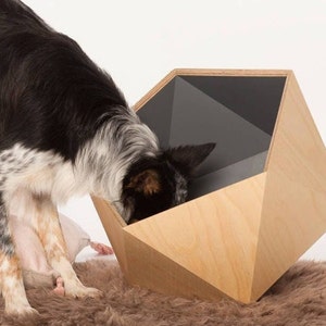  Nakeluiie Wooden Dog Toy Storage Box, Dog Toy Bin Dog