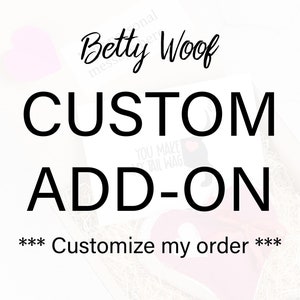 Custom add-on for a personalized message on your packaging