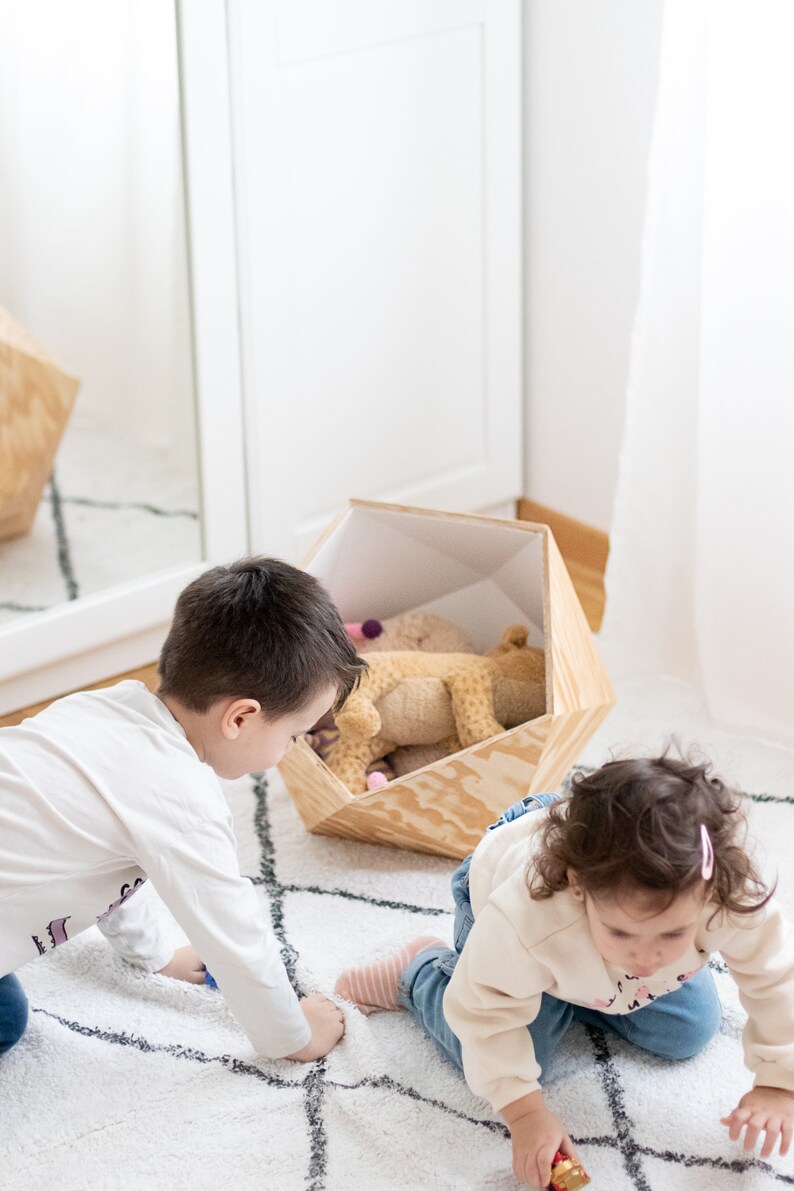 Custom Name Toy Box Girl Waldorf Toy Storage Girl Nursery Toy Etsy