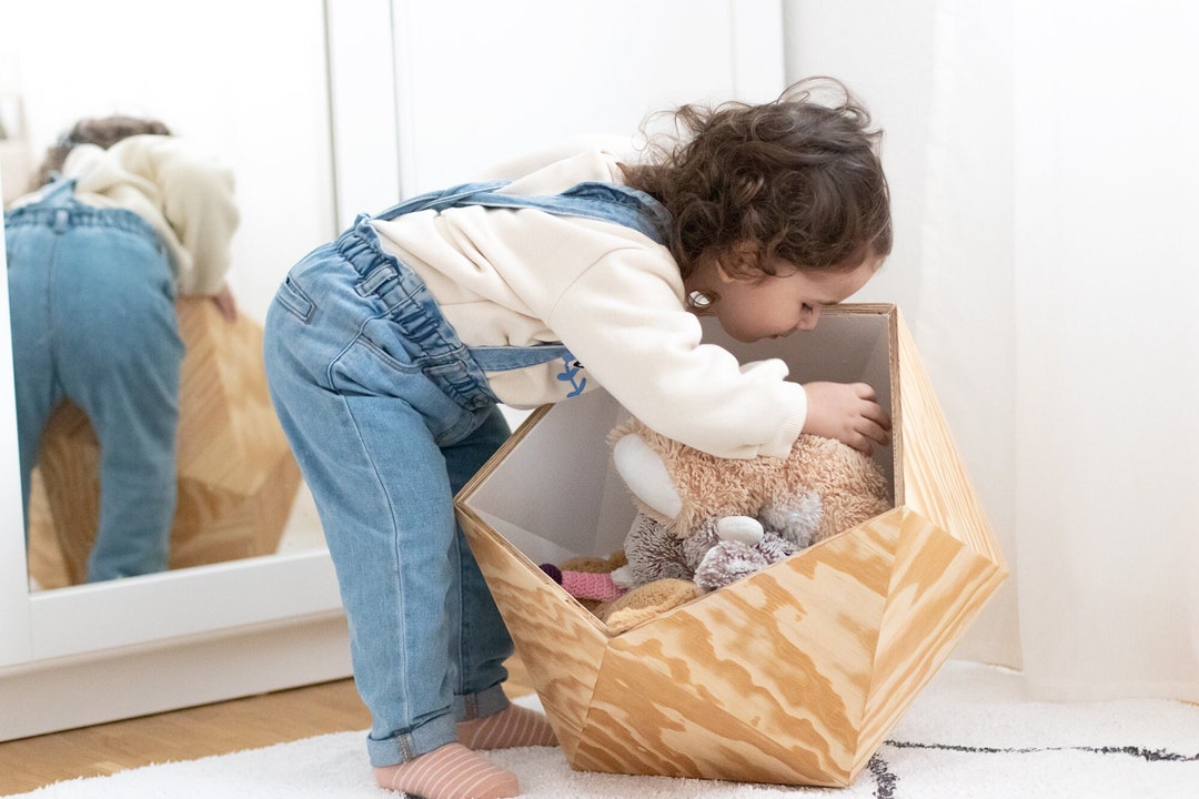 Custom Name Toy Box Girl Waldorf Toy Storage Girl Nursery Toy Etsy