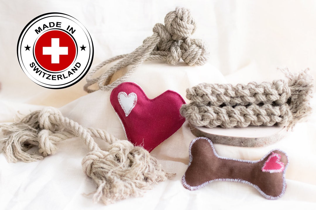 Dog Toy Bundle Rope Dog Toy Natural Chew Toy Set Hemp Dog Toy Etsy