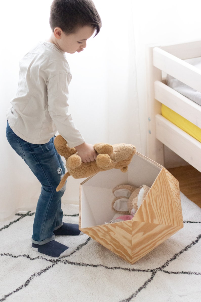 Custom Name Toy Box Girl Waldorf Toy Storage Girl Nursery Toy Etsy