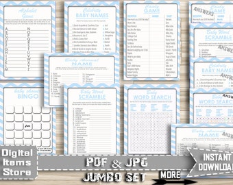 Baby Boy Shower Games Etsy Baby Boy Shower Games Etsy