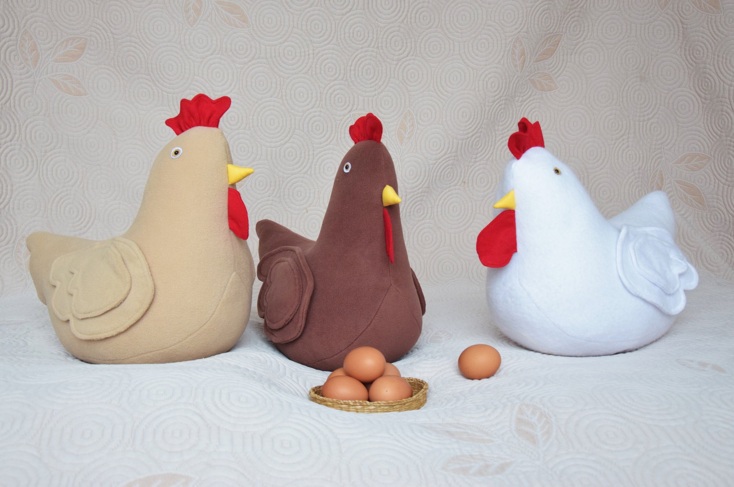 realistic plush chicken