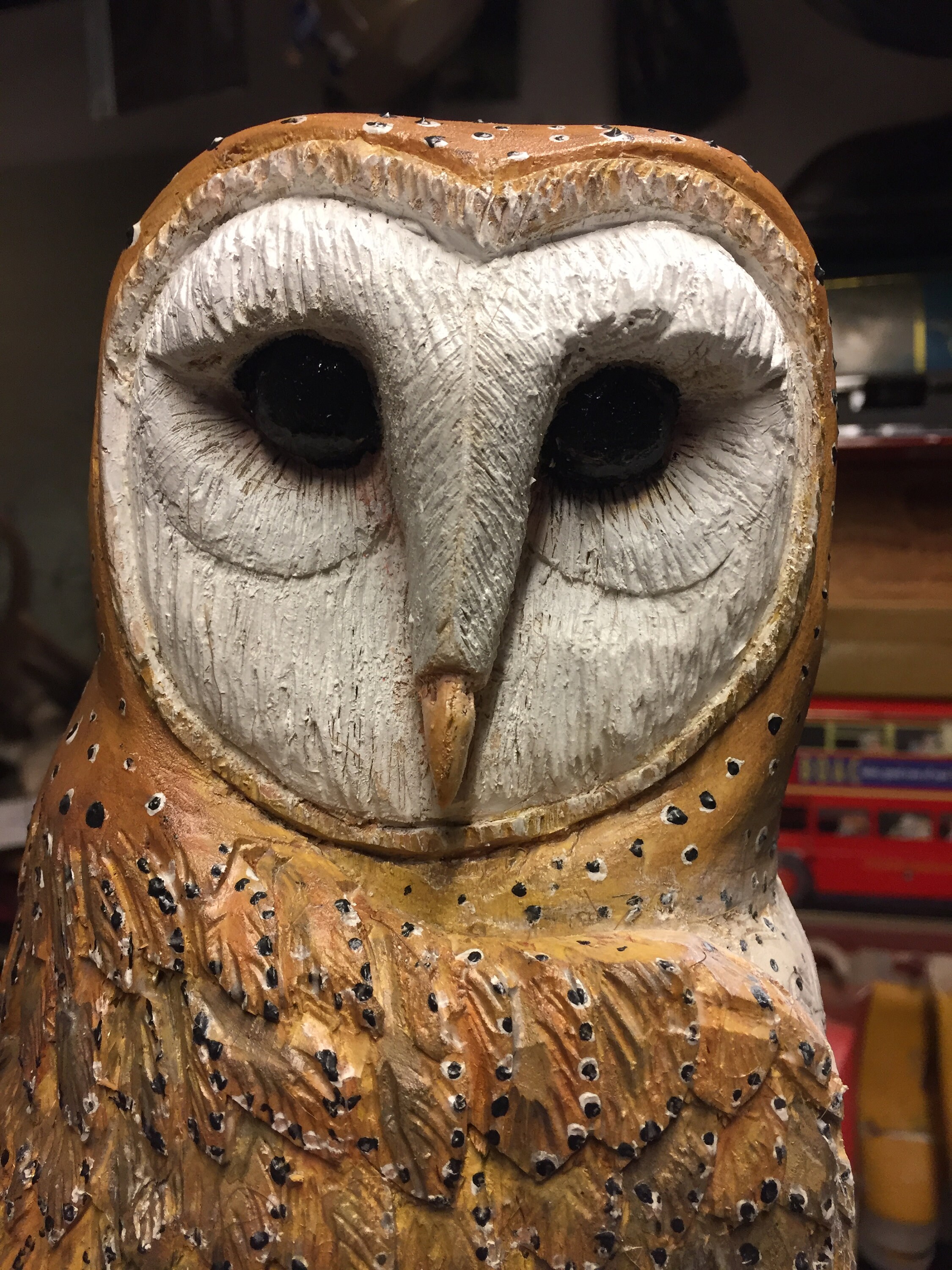 Unique Barn owl wood sculpture Hand Carved from lime wood and Etsy