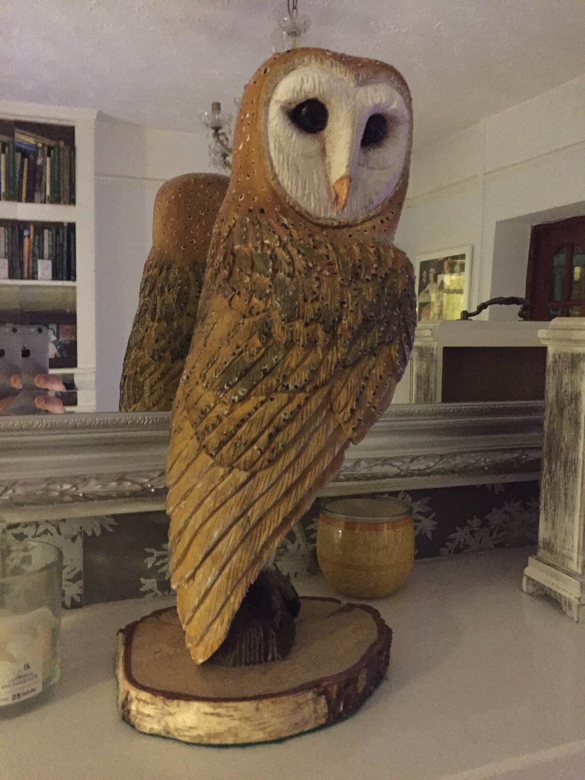 Unique Barn Owl Wood Sculpture Hand Carved From Lime Wood and Etsy