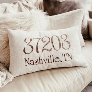 Zip Code Throw Pillow