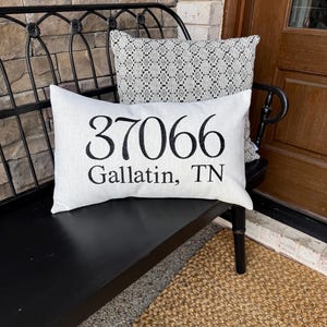 Zip Code Throw Pillow image 4