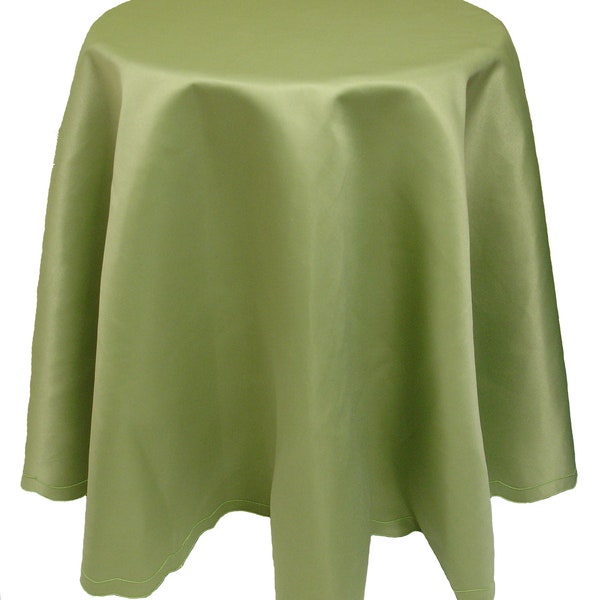 Plain Round Apple Green Chipboard Display Bedside Table Scalloped Edge Tablecloth 173cm 68"