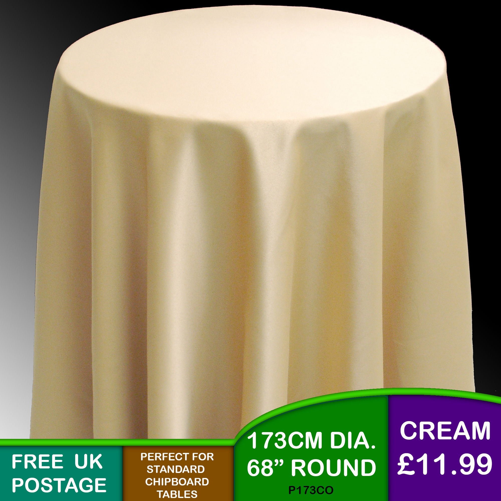 Plain Round Cream Chipboard Display Bedside Table Tablecloth Etsy