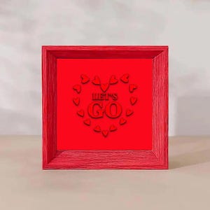 Postal del Día de San Valentín - Let's GO - tarjeta de felicitación A6 regalo para su ser querido, postal de artista hecha a mano para momentos especiales