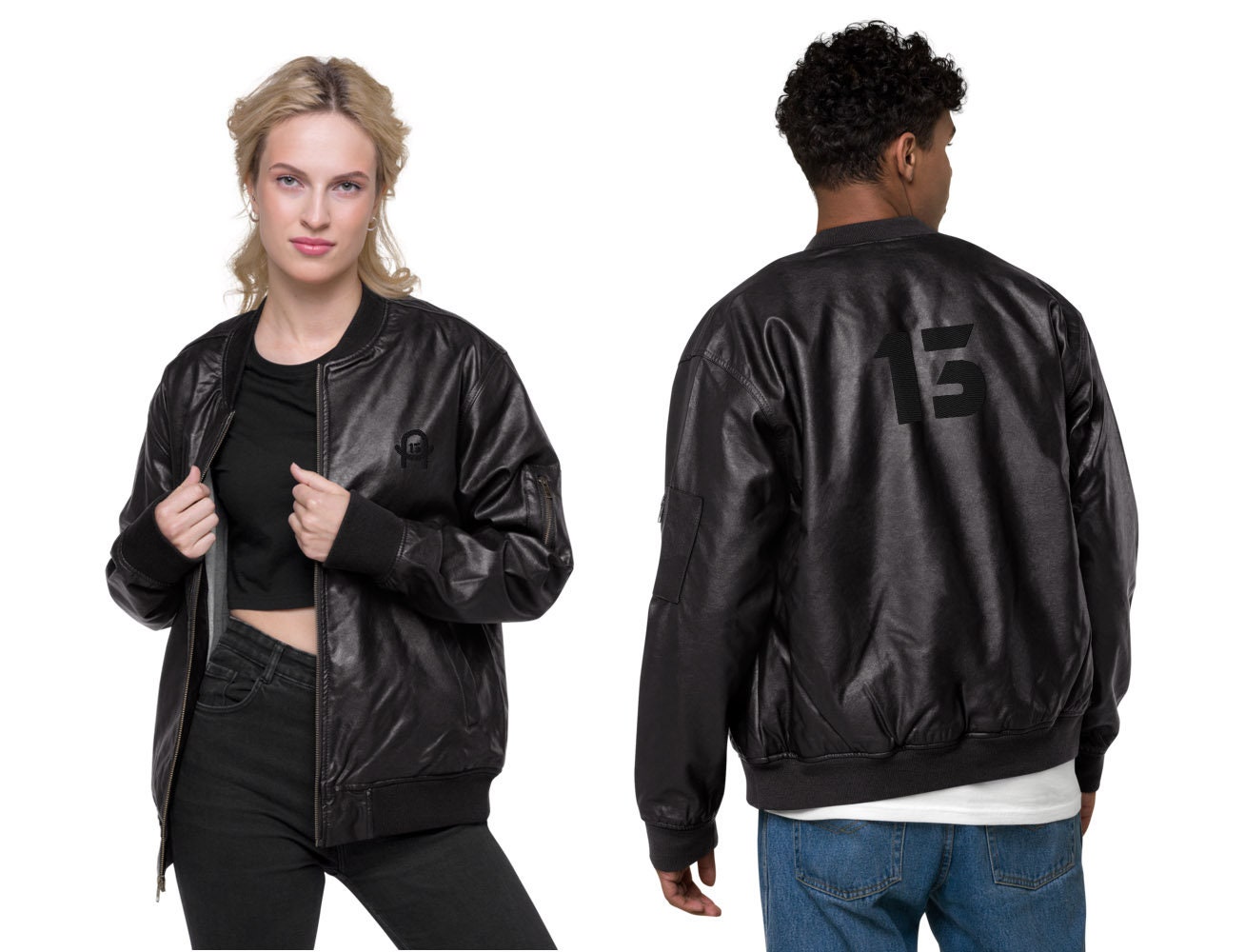 Jacket Leather Etsy Bomber -