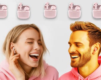 Designer Bluetooth Earbuds TWS XO X23 – Colorful Wireless Headphones Pink – Trendy Sound Style