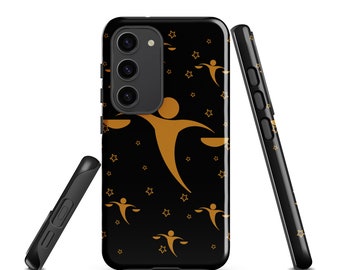 Hardcase Samsung® Schwarz-goldene Handyhülle für alle Modelle: Sternzeichen Waage