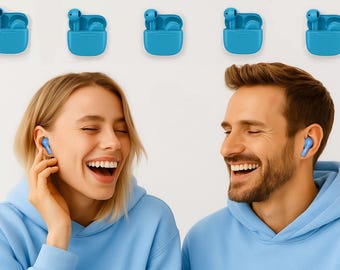 Designer Bluetooth Earbuds TWS XO X23 – Colorful Wireless Headphones Blue – Trendy Sound Style