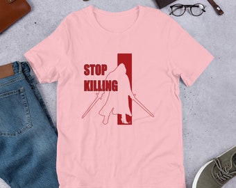 Unisex cotton t-shirt with print: Stop Killing
